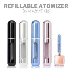 Travel Refillable Atomizer Sprayer for Perfume and Cologne Travel Bottle, Mini Perfume Refillable Bottle Perfect for Pockets