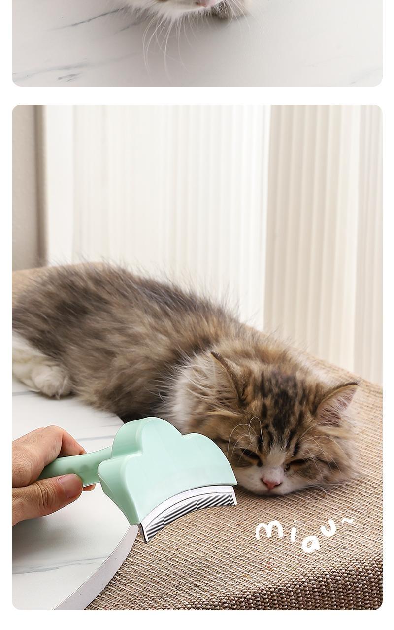 Pet hair thinning tool - floating hair removal curved knife head comb for detangling hair hairbrush pet brush pet comb