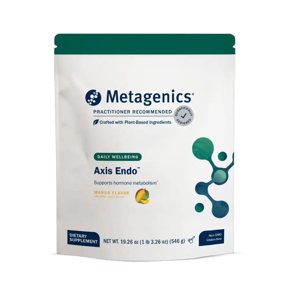 Metagenics Axis Endo - Hormone Balance Aid - Supports Hormone Metabolism, Estrogen Balance & Bone Health - Non-GMO, Gluten-Free, Mango Flavor - 14 Servings