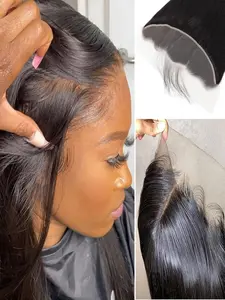 13x4 Transparent HD Lace Closure, Ultra-Thin HD Lace Closure, Long Straight Virgin Human Hair, Natural Look, Easy Wear