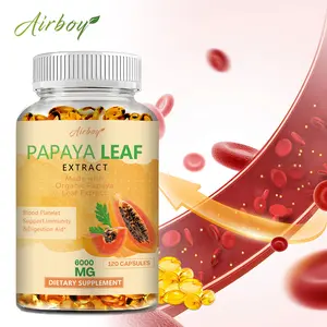 Airboy Papaya Leaf Dietary Capsules, 120 capsules, made from natural organic ingredients, support gut, digestion, and platelet health.