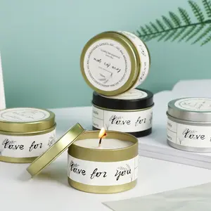 Smokeless Soy Wax Iron Can Scented Candle, Home Fragrance Candle, Wedding Favors Gift Decor, Aromatherapy Candle