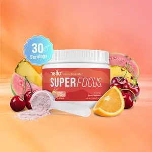 Nello Superfocus – Nootropic Drink Mix with Lion’s Mane, Rhodiola & Alpha-GPC – 30 Serving Tub – Supports Memory, Brain Health & Mental Stamina, Enhances Clarity & Sharpness, Helps Fight Brain Fog – Travel Packets (30 Servings)