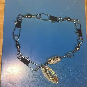 Fishing Lure Swivel Bracelet with Unique Design and Chain Structure