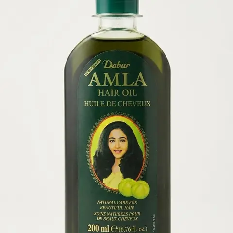 Dabur Amla Hair Oil - Unisex Ammonia-Free Herbal Growth Oil with Vegetable Extracts, 200ml (6.76oz) Haircare for Aging Adults & Damaged, All Hair Types, Strengthening Nourishing Scalp Moisturizer [Pairs with Shampoo & Conditioner]
