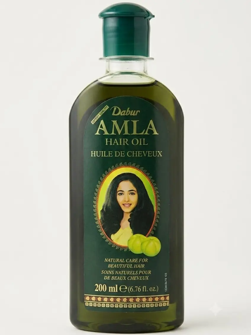 Dabur Amla Hair Oil - Unisex Herbal Hair Growth Oil, Natural Strengthening, Nourishing, Moisturizing, Shine Enhancing Haircare for Scalp Care Routine, 200ml (6.76oz), Moisturize