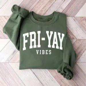 Friyay teacher sweatshirt, happy Friday weekend shirt, fun free dress day tee, cute teacher team top, perfect casual gift idea for educators.