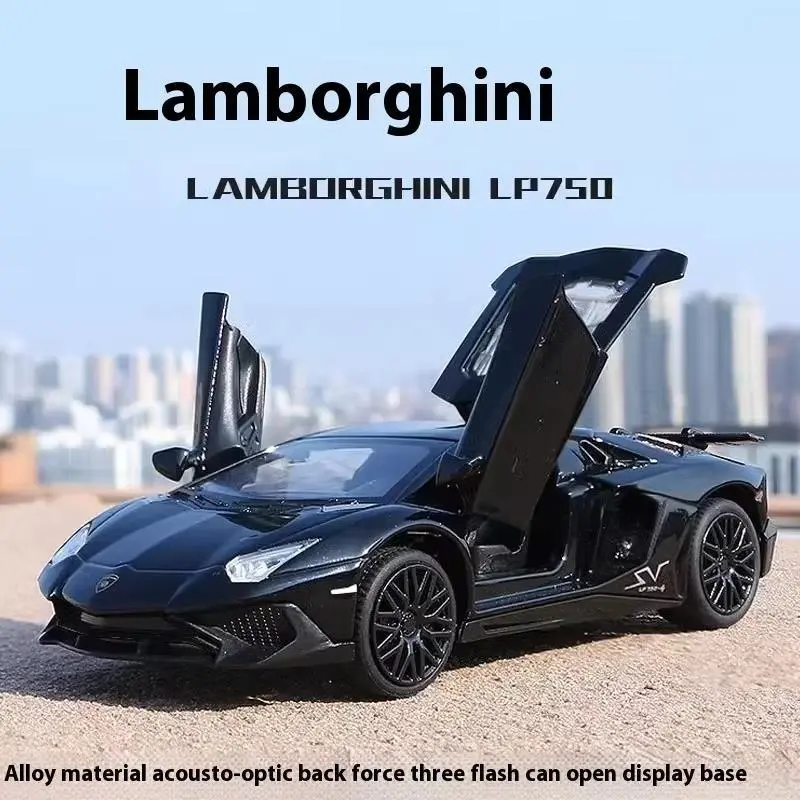 1:32 Lamborghinis LP770 LP750 Car Alloy Sports Car Model Diecast Sound Super Racing Lifting Tail Hot Car Wheel For Children Gift