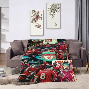 Liverpool Football-1 Style Blanket, Vibrant Colors and Soft Cozy Fabric for Warm Experience, Perfect for Bedroom, Living Room, Office or Camping