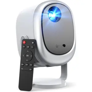 Projector with WiFi and ,?360? Rotatable & Auto Keystone?,  H1 Mini Portable Projector Support 1080P  Movie Projector, E-Focus, 500 ANSI  Proyector Small Outdoor Projector