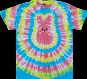 Easter Peeps Marshmallow Bunny Rabbit Spring Hippity Hop Tie Dye Shirt