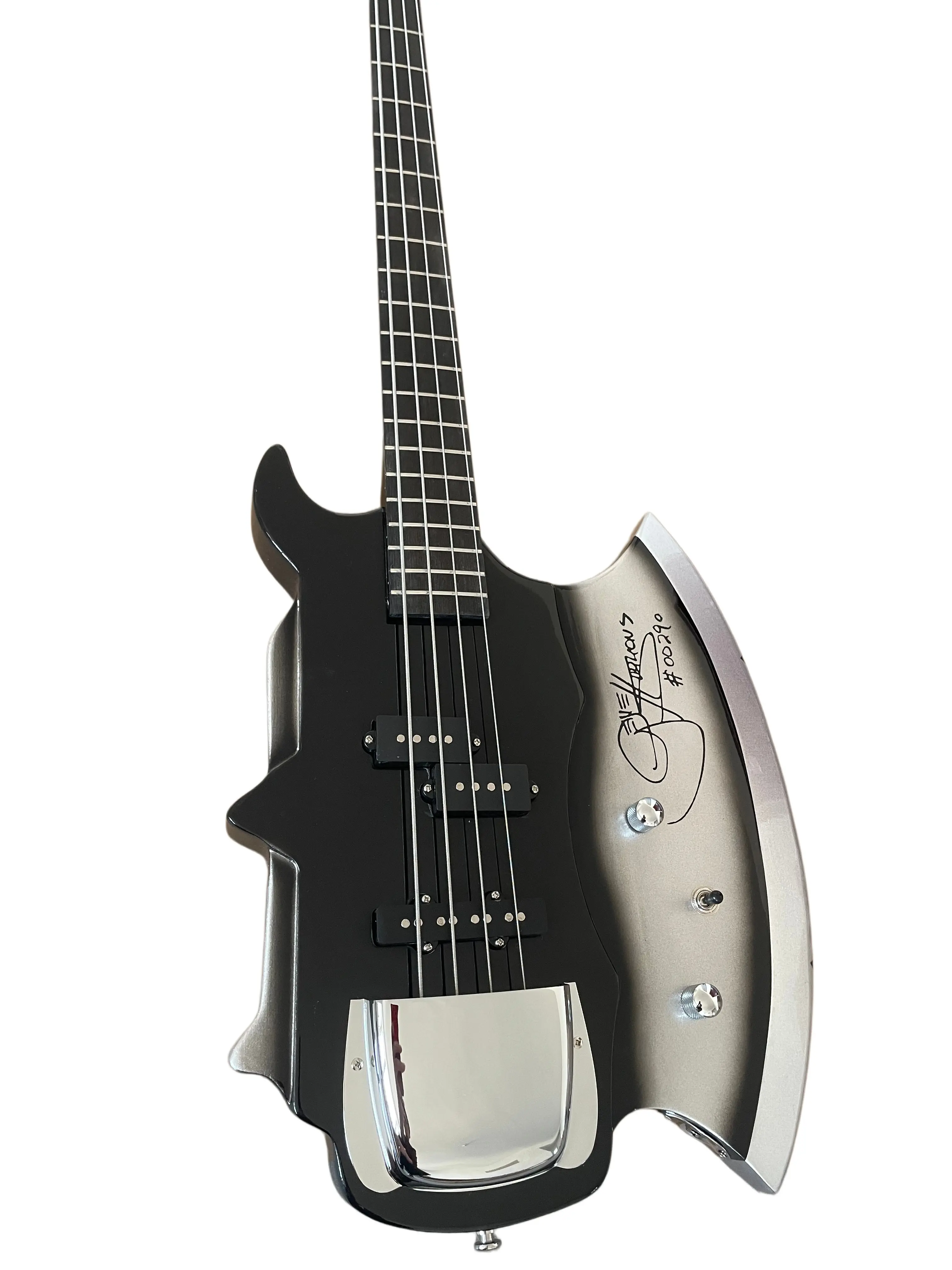 Axe Bass Gene Simmons 4 String Electric Bass Guitar Rosewood Fretboard Black