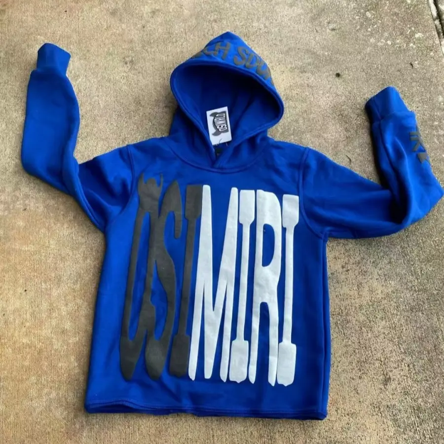 OSIMIRI Men And Women Letter Print Hoodie Harajuku Star Jacket Pullover Sweatshirt Streetwear - Sweaters, Menswear