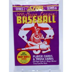 1991 Score Series 2 Baseball Pack (16 Cards)