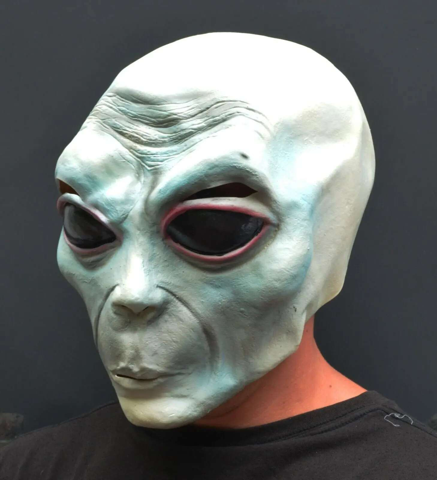 Alien Halloween Mask Latex realistic looking for Adult Area 51 ET Easy Costume Mask