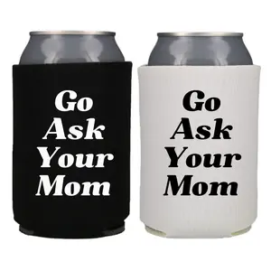 Father’s Day Can Cooler, Go Ask Your Mom, Funny Daddy’s Drink Coolie Gift, Beer Hugger for Papa, Father’s Day Gift Idea