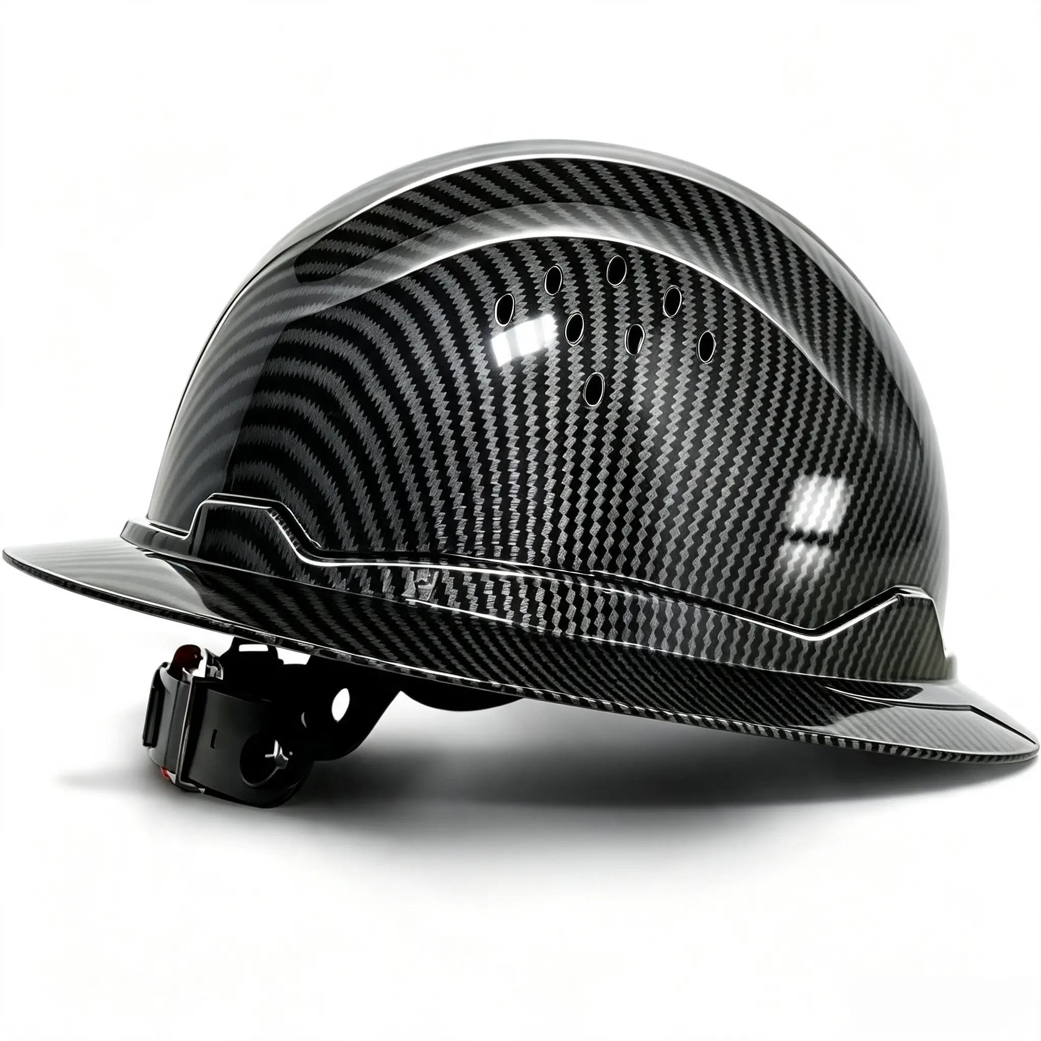 Vented Full Brim Hard Hat with Sun Shade - Impact Resistant Safety Helmet for Construction, Forestry & Football Practice