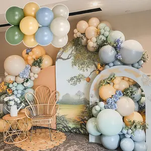 146 Pack Balloon Arch Kit, Sage Green Balloon Arch Kit with Nude White Sand Sage Green Balloons for Wedding Birthday Decorations