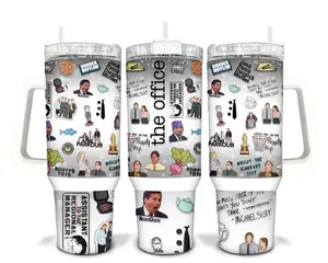The Office Tv Show Stanley Cup With Handle 40Oz Tumbler, The Office Show Movie Gift For Fans