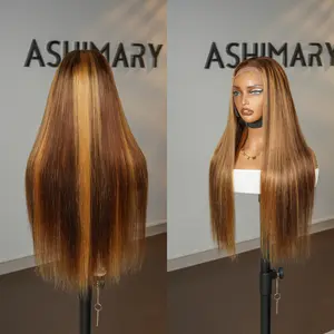 [Flash Sale 24” $139] Highlight P4/27 Honey Blonde Ombre Lace Front Straight Wigs Human Hair for Black Women 13x4 Highlight Wig HD Transparent Lace Frontal Wig