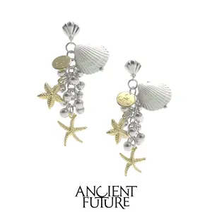 Ancient Future Starfish Statement Earrings Handmade Artisan Finish Ocean Inspired Jewelry Coastal Aesthetic Sustainable Design TikTok Viral Sea Life Earrings for Women Nature Core Gift