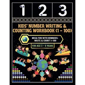 Kids' Number Writing & Counting Workbook (1-100): -Mega Fun with Numbers: Write & Count 1-100 Paperback – Large Print, January 26, 2025