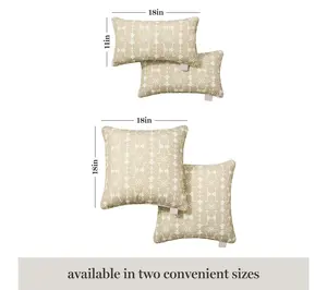 Martha Stewart Tulum 18"x18" Outdoor Pillow 2-Pack Martha Stewart Tulum 18"x18" Outdoor Pillow 2-Pack