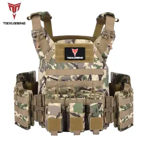 Tiexuebing Tactical Vest, Quick-Release Load Bearing Vest, Molle System, 1000D Oxford Fabric, Unisex, Hunting Training Gear