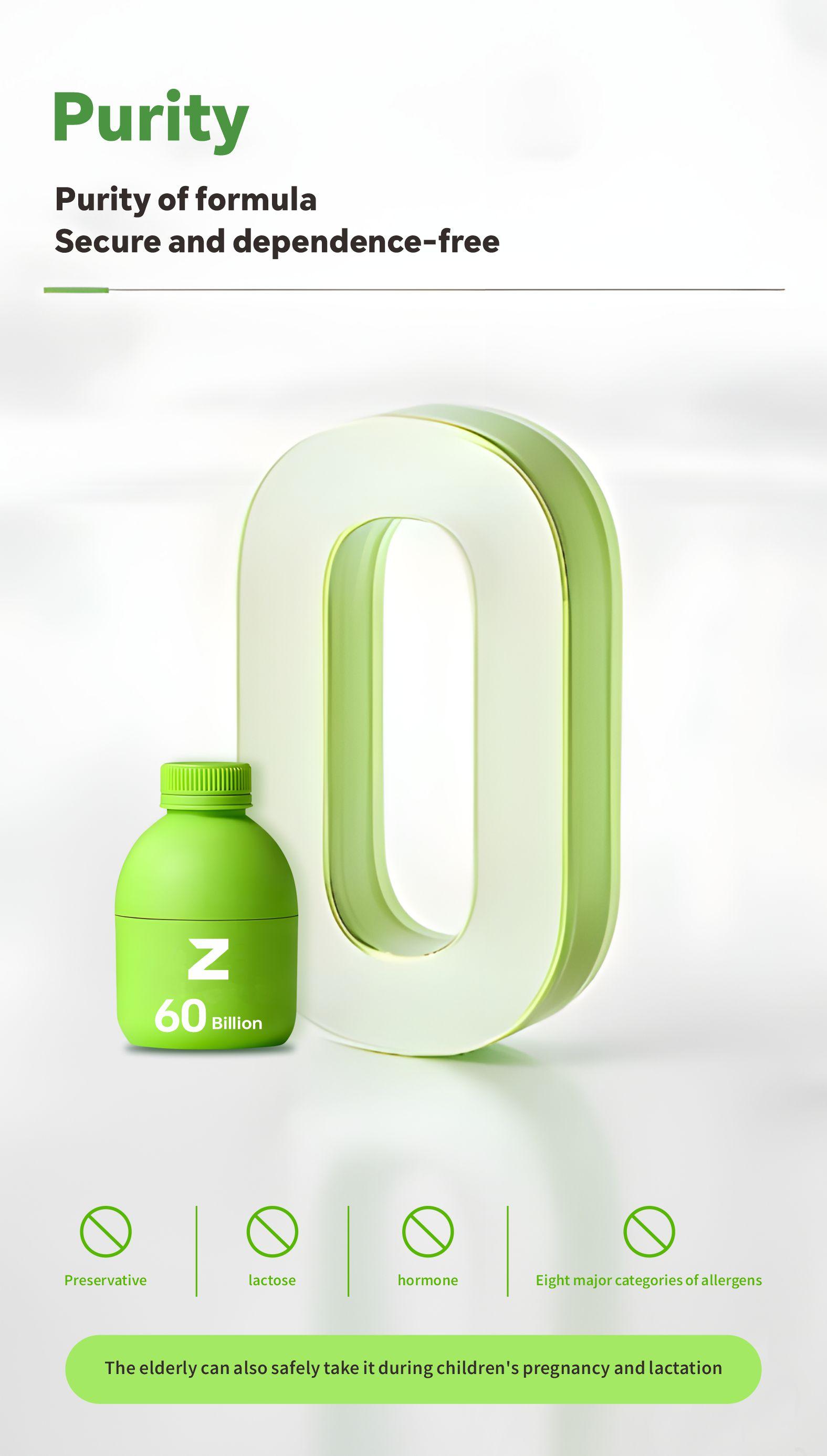 ZOOONE Probiotics[PRO] 60 Billion CFU - 30 Bottles x 0.7oz - Edible, Fitness