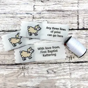 Name Maker Sheep Woven fabric labels for sewing knitting crocheting and quilting
