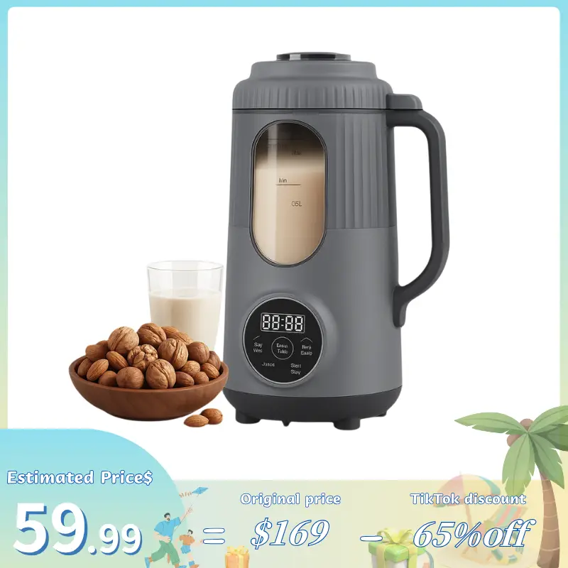 Nut Milk Maker, 35oz/1000ml 500W Automatic Cow Milk Maker Machines Plant-Based Milk,Soy,Oat,Juice,Baby Food,With 12HTimer/Self-Clean/Keep/Warm/Boil,ho