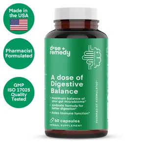 dose +remedy A dose of Digestive Balance|Gut Health Supplement|Made in USA|Kombucha, 7 Probiotic Strains, Prebiotics, Digestive Enzymes for Digestion