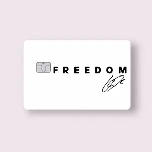 Freedom Card White Credit Card Sticker Debit Skin Wallet Decal Cover Waterproof Vinyl Easy to Apply Crafts