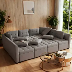 12 Seats Oversized Modular Sectional Sofa Sleeper Sectional Couch with Storage Sofa Bed for Living Room
