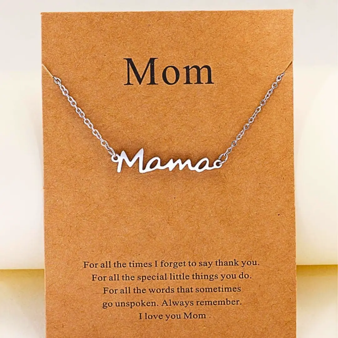1 Piece Necklace For Mom, Stainless Steel MAMA Letter Pendant For Mother's Day For Mom, Personalized Gift