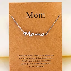 1 Piece Necklace For Mom, Stainless Steel MAMA Letter Pendant For Mother's Day For Mom, Personalized Gift