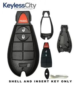 2008-2019 Chrysler Dodge Jeep VW / 3-Button Fobik Key SHELL for IYZ-C01C (AFTERMARKET)