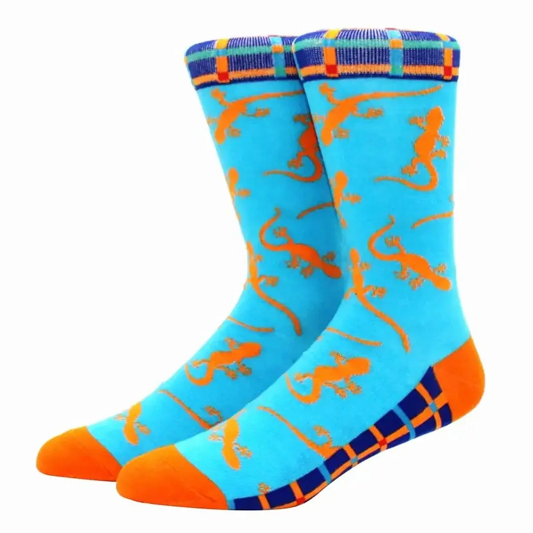 Gecko Lizard Pattern Socks from the Sock Panda (Adult Large)