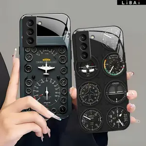 Suitable for [Galaxy S21+ 5g] New high-end glass  mobile phone case New business simple mobile phone case Affordable price Anti-drop and anti-fingerprint-888