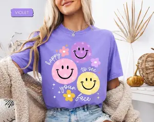 Comfort Colors Happy to See Your Face Shirt, Teacher Shirt, Teacher Appreciation Gift, Back to School Gift