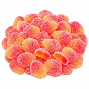 Haribo Gummy Peaches Watermelon Wedges Sweet Candy | 32 oz (2 LB) Bag of Gummies | Soft & Chewy | Bulk Candy