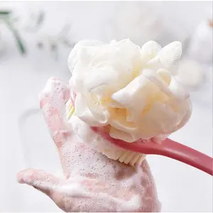 Double-Sided Bath Brush for Back Scrubbing with Long Handle and Soft Bristles - Personal Tool for Exfoliating and Removing Dirt