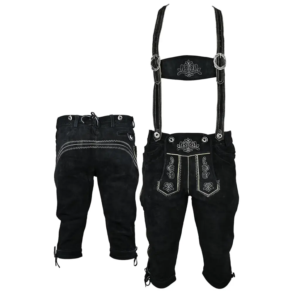 Touch&Torn Adult Bavarian Trachten Lederhosen Men German Lederhosen with Suspenders Oktoberfest Outfits Cultural Festivals Costumes Clothes