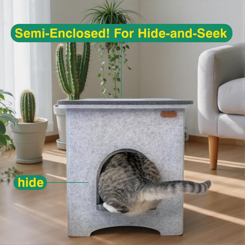Triangular Flower Pet Nest – Compact Hideaway for Small Indoor Cats! Scratch - Resistant & Easy to Assemble apartment cat