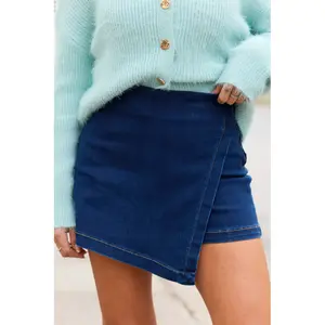 My Favorite Dark Wash Denim Skort