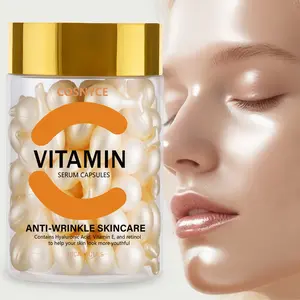 Cosnyce Vitamin C Essence Capsules, Face Serum Capsules, Hyaluronic Acid Moisture Boost, Moisturizing, Hydrating, Firming & Skincare, Essential Beauty Treatment