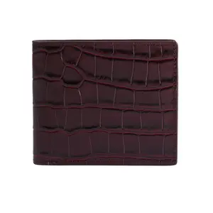 Crocodile Embossed Leather Wallet