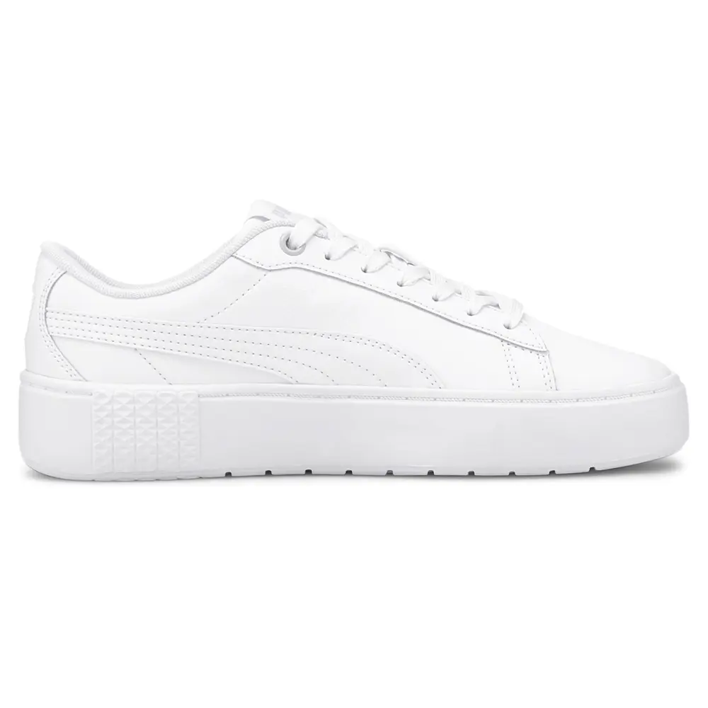 PUMA Womens Smash Platform V2 Sneakers Shoes Casual - White