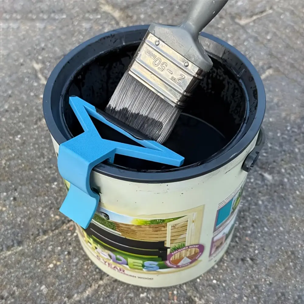 Paint Can Brush Cleaner, Clip-On Paint Scraper, Anti-Drip Paint Holder ...