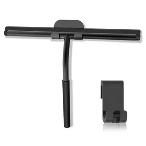 1 Long-Handled Shower Squeegee for Glass Doors, Tile Walls, and Windows. Telescopic glass cleaning tool. Bathroom floor squeegee scrubber. Ergonomic handle. Durable silicone material. Streak-free design.